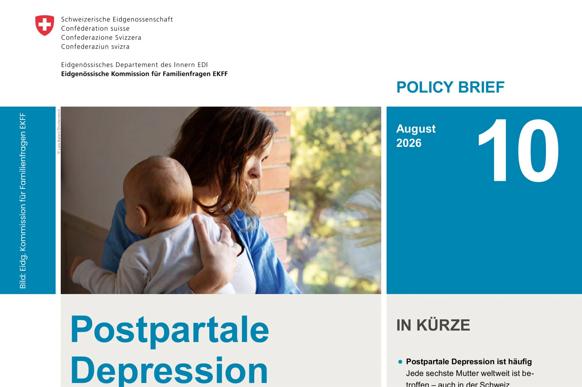 Image Neuer EKFF-Bericht: Postpartale Depression – eine unterschätzte Herausforderung für die Schweiz
